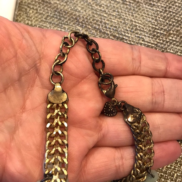 Stella & Dot Turquoise and Gold Statement Necklace - Picture 4 of 5